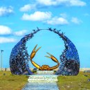 해상공원 분수대 위 이미지