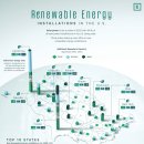 매핑됨: 2023년 미국의 재생 가능 에너지 및 배터리 설치 이미지