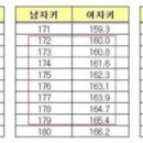 여자키에서 남자키로 환산 할 때 이미지