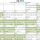 26'10월 휴무 확정표 이미지