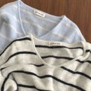 라인애드 | [애드모어] 봄니트 오엘 스트라이프 브이넥 착샷 후기