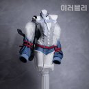EVA#(에바샵) | 에반게리온 에바 아야나미 레이 코스프레 록밴드 락밴드 풀세트 1 - 의상 모자 허리띠 양말 토끼 인형...