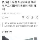 노무현대통령 지정기록물 해제 앞두고 기록관장 직위 해제 이미지