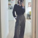 엘리스(ELISE) | 미팅있는 날 직장인 출근룩 정보 #4 | 마인드브릿지 셔츠가디건, 룩캐스트 회색슬랙스, 미소페 스틸레토