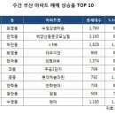 주간 아파트 상승률 TOP 10 (6/24) 이미지