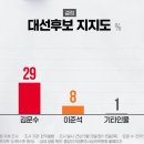 한국 갤럽 25년 5월 3주 정당·대선 후보 지지율 | 이재명 51%, 김문수 29%, 이준석 8%
