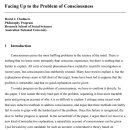 Facing Up to the Problem of Consciousness, David J. Chalmers 이미지