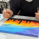 아크릴 캔버스화 그리기 이미지