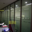 사무실유리칸막이(유리칸막이 - 랩핑칸막이)공사현장 이미지
