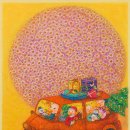 소소한 행복 오일 파스텔 이미지