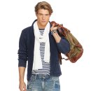 폴로 / 가먼트다이드 선블리치 코튼 숄카라 가디건 네이비 / xs 이미지