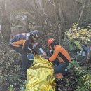 금산소방서, 대둔산 야간 산행 추락 남성 헬기 구조 이미지