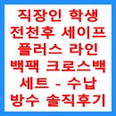 (주)세이프가드플러스 | 직장인 학생 전천후 세이프 플러스 라인 백팩 크로스백 세트 - 수납 방수 솔직후기