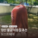 쌍용자동차 양산서비스 프라자 | 양산 물금 염색 잘하는 곳 모스트 헤어 경연 디자이너 분께 레드 브라운 염색 후기