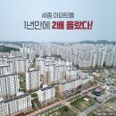 정부 수도이전, 세종 아파트 1년 만에 2배 올렸다 이미지