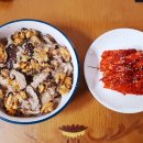 표고홍합밥 & 더덕무침 이미지