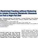 Time-Restricted Feeding without Reducing Caloric Intake Prevents Metabolic Diseases in Mice Fed a High-Fat Diet 이미지