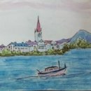 힐링 수채화 이미지