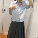 유니클로 프리미엄 린넨 반팔 셔츠 | 저지 배럴 레그 팬츠 착샷 후기 | 164cm