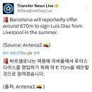 Antena2]바르샤는 루이스디아스를 데려가기 위해 €70m을 제안할 것으로 알려짐 이미지