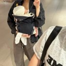 신생아 아기띠 조이 사비 라이트 에어 후기 : 올메쉬 원터치 착용