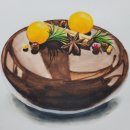 수채화 케이크 이미지