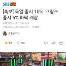 [속보] 독일 증시 10% ·프랑스 증시 6% 하락 개장 이미지