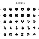 ji-glyph gesture icons set 이미지