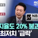 'NBS' 지지율도 20% 붕괴..4회 연속 최저치 '급락 이미지