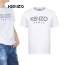 6-092 TS | 겐조 타이거 래터링 남성 흰색 반팔티셔츠 F00 5TS092 4SG 01