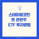 스테이블코인 대장주 관련주 뜻 etf 투자 방법 총정리