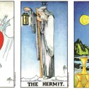 타로상담 사례 5, Three of Swords(검의 3), Hermit(은둔자), Eight of Cups(컵의 8) 이미지