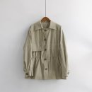 서04-407 | [미샵] 출근룩 뭐 입지? 봄 가을 간절기 40대 여성 체형커버 스트링 점퍼 추천