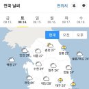 🏝8월 14일 토요일 간추린 뉴스와 날씨🏝 이미지