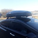 현대 아반떼 + 휴고 튜나 4.0 블랙 루프박스 + 휴고 CRB-6 승용차용 기본가로바 장착사진 및 구매후기 이미지