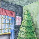 소묘와 수채화 이미지