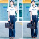 문의폭주한 임지연 공항패션 여름 가방 추천 쿠론 COURONNE 세느 이지 우븐 도트 43