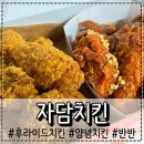 자담치킨 메뉴 추천, 후라이드반 양념반 반반치킨 솔직후기
