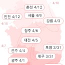 2015년 벚꽃 개화 시기 예상 이미지