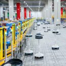 로봇이 일하는 대구 쿠팡물류센터 이미지