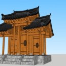 초익공 맞배 솟을 삼문 3D 도면(wood wood korea house)-한옥동영상-평당 350~450 이미지