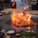 불타는 통철판 불놀이 삼겹살구이 이미지