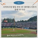 야구장(5월~9월) | 부산 사직야구장 두산 VS 롯데 롯데팬 3루 내야필드석 311블록 9열 3,4 후기 , 한여름 평일저녁경기...