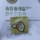 장지천 화장실 | 송파둘레길 러닝 21km, 스탬프투어, 지도, 급수, 화장실, 완주인증서, 완주 뱃지