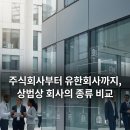주식회사 무한 | 주식회사부터 유한회사까지, 상법상 회사의 종류 비교