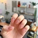 네일닮은 | 영등포시장 찹쌀네일 물먹복숭아 시럽원컬러 네일 후기 에겐녀가 되버려...♥