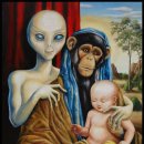 원숭이와 외계인이 인간의 아버지? 그림 논란...外 이미지