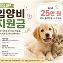 2026 유기동물 입양비 지원금 총정리 이미지