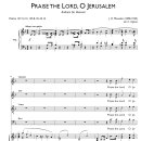 찬양하세 오 예루살렘 / Praise the Lord, O Jerusalem / 주 찬양 오 예루살렘 [J. H. Maunder] 비교 감상하기 이미지