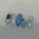 아크릴네일까지 가능한 길동 네일샵 네일화색에서 한...할 태닝키티 아트, 8월 이달의아트 후기 💅🏻🏝️🌊